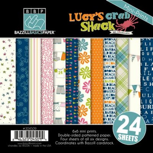Дизайнерско блокче - Brazzill Basics - Lucy's Crab Shack 6" x 6"  Multipack
